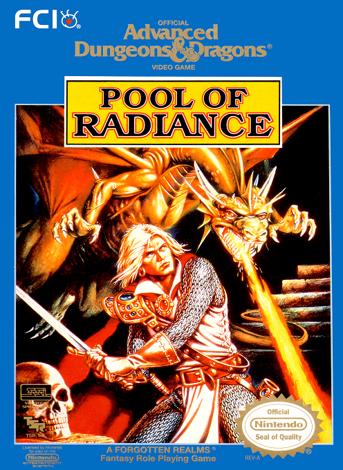 Advanced Dungeons & Dragons: Pool of Radiance box art for Famicom